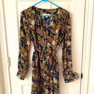 Loft tie waist short dress